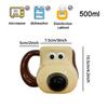 1pc 3D Cartoon Dog Ceramic Mug Coffee Mug Fun Novelty Mug Breakfast Milk Cup Microwave-safe Drinkware Gift for Children Friends