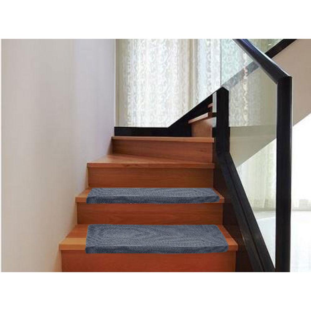 Stair Treads Anti Slip Carpet Mat Self Adhesive Multipurpose Stair Mat for Wooden Steps 9.44x25.19in Coffee