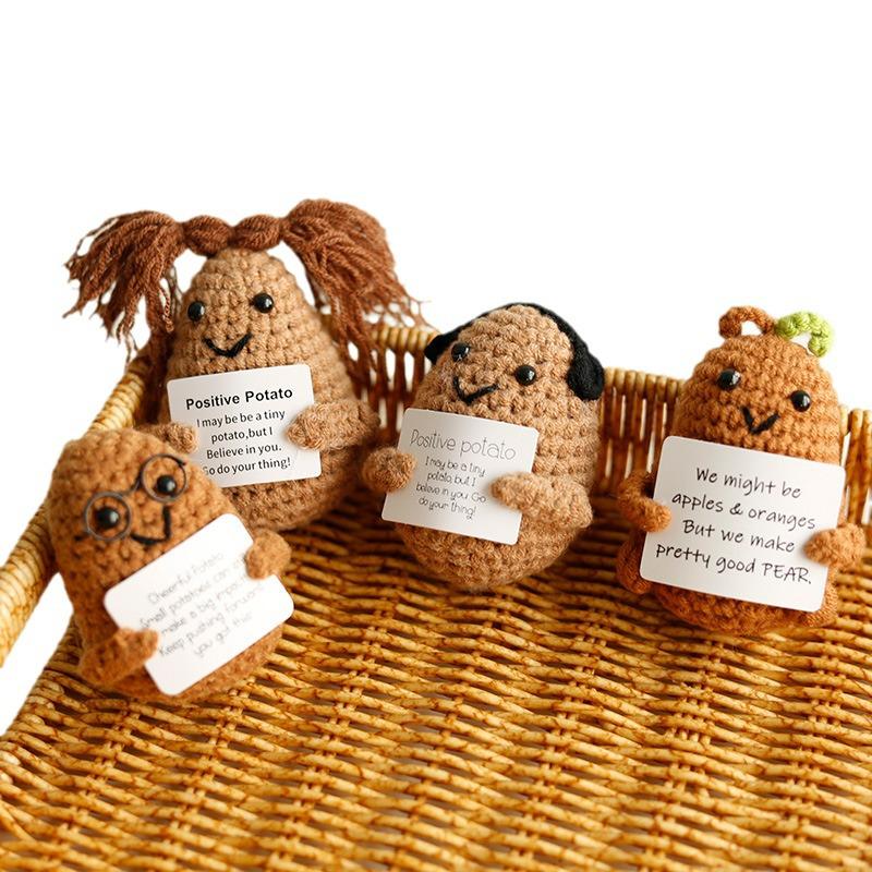 Positive Energy Handmade Crochet Potato Cucumber Doll
