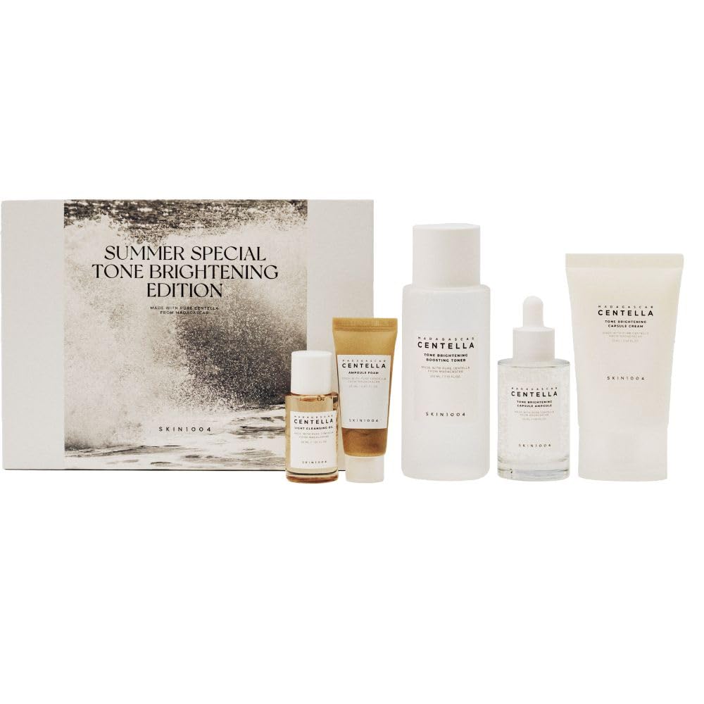 [Official] SKIN1004 Tone-Up Special Edition Set | Tone Brightening Boosting Toner 210ml + Capsule Ampoule 50ml + Capsule Cream 75ml + Centella Light C