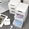 3-Tier Plastic Cosmetic Storage Box Organizer with Drawers Multifunctional Countertop Storage for Jewelry Office Supplies