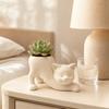 3D Printed Kitten Planter Irregular Shape Desktop Decoration Cute Cat Plant Pot  Gardening Gift