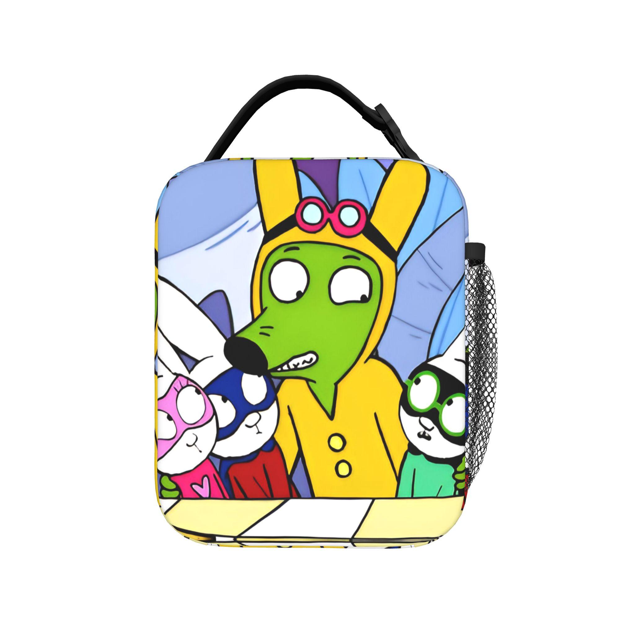 Simons Super Lapin Mignon Dessin Animé Sac à Lunch Isotherme Sac Glacière Réutilisable, Contenant Repas Sac Fourre-tout Portable Boîte à Lunch Sacs à Main Alimentaires One Size