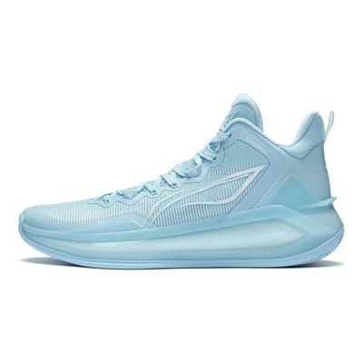LiNing Blade 3 Lake Stoßdämpfung Rutschfest Abriebfest Mid-Top Basketballschuhe Herren Basketballschuhe Hellblau ABAS089-4