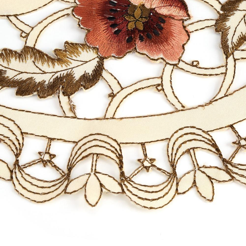

Washable Lace Table Runner Vintage Table Doily Holiday Decor Tablecloth Night Stand Cover Oval