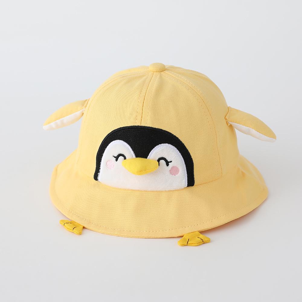 Baby Girl's Hat 50CM1-3 Years Kids Cute Penguin Fisher Cap Boys Girls Sun Hat Spring Summer 2026 Infant Fisherman Hat Thin