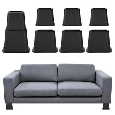 4 Piezas Almohadillas para Pies de Cama de Alta Resistencia Altura Ajustable Elevadores de Altura de Sofá Premium Elevadores de Mesa Hogar
