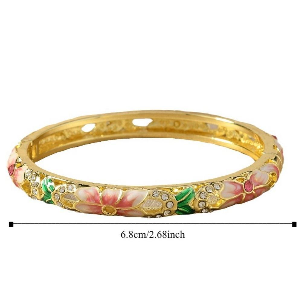 Double Bangle Chinese Cloisonne Bracelet Enamel Women's Hand Bracelet Jewelry Gifts