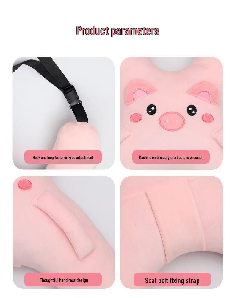 Children's Car Seat Headrest: Cute Cartoon Anti-Neck Support Pillow for Sleeping