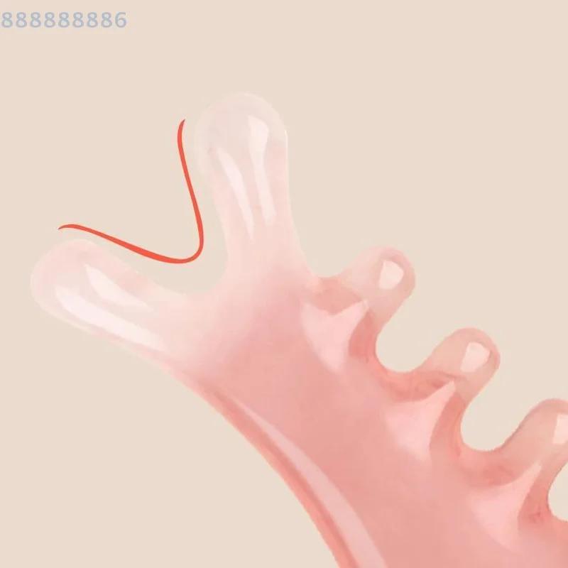 2Pcs Wide Tooth Body Meridian Massage Comb Plastic Acupuncture Therapy Anti-static Hair Comb for Blood Circulation