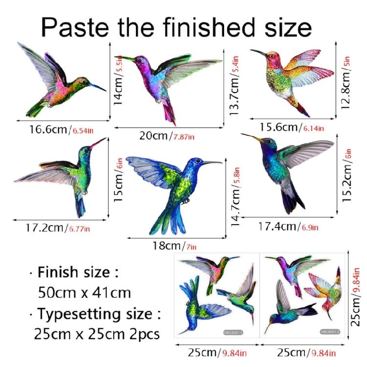 Stylishs Bird Decals for Glass Set of 2 Window Stickers for Safety Decors