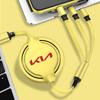 Car Mounted Telescopic Three in One Mobile Phone Charger For KIA Rio Ceed Sportage Cerato Soul Sorento Flip R K2 K3 K5 Soul