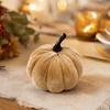 Photography Props for Autumn Small Artificial Velvet Pumpkin Decoration, Fall Thanksgiving Soft Stuffed Decor Home Ornament, Harvest Tabletop