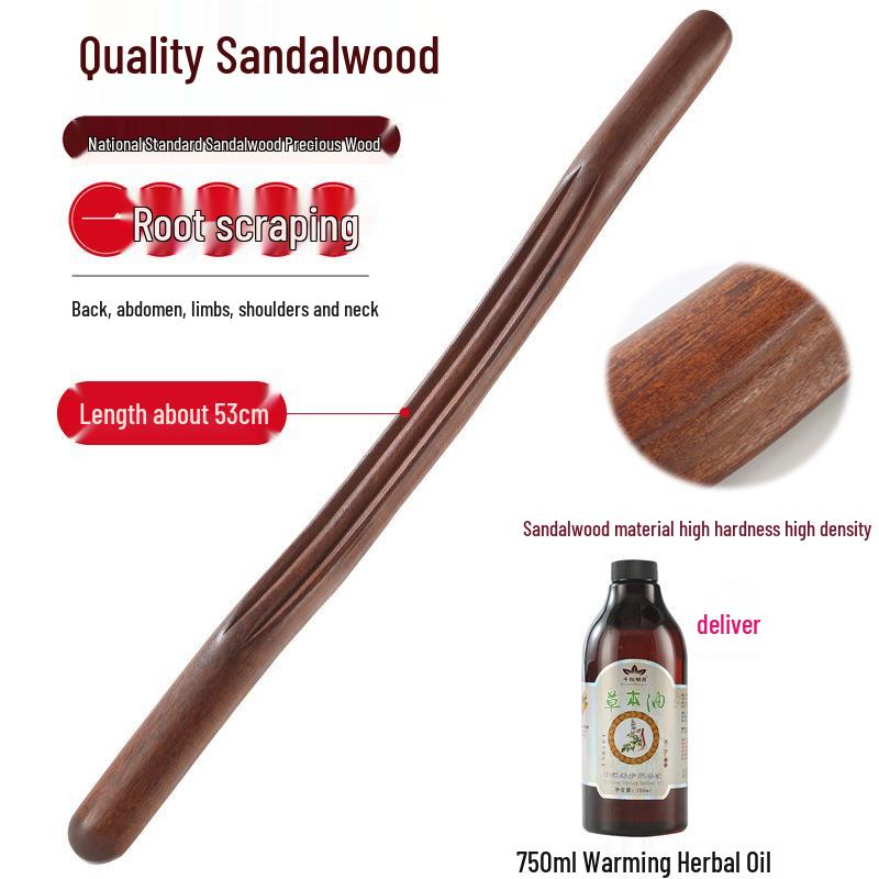 Santalová masážní tyčinka: Univerzální škrábka na záda a meridiánová tyč