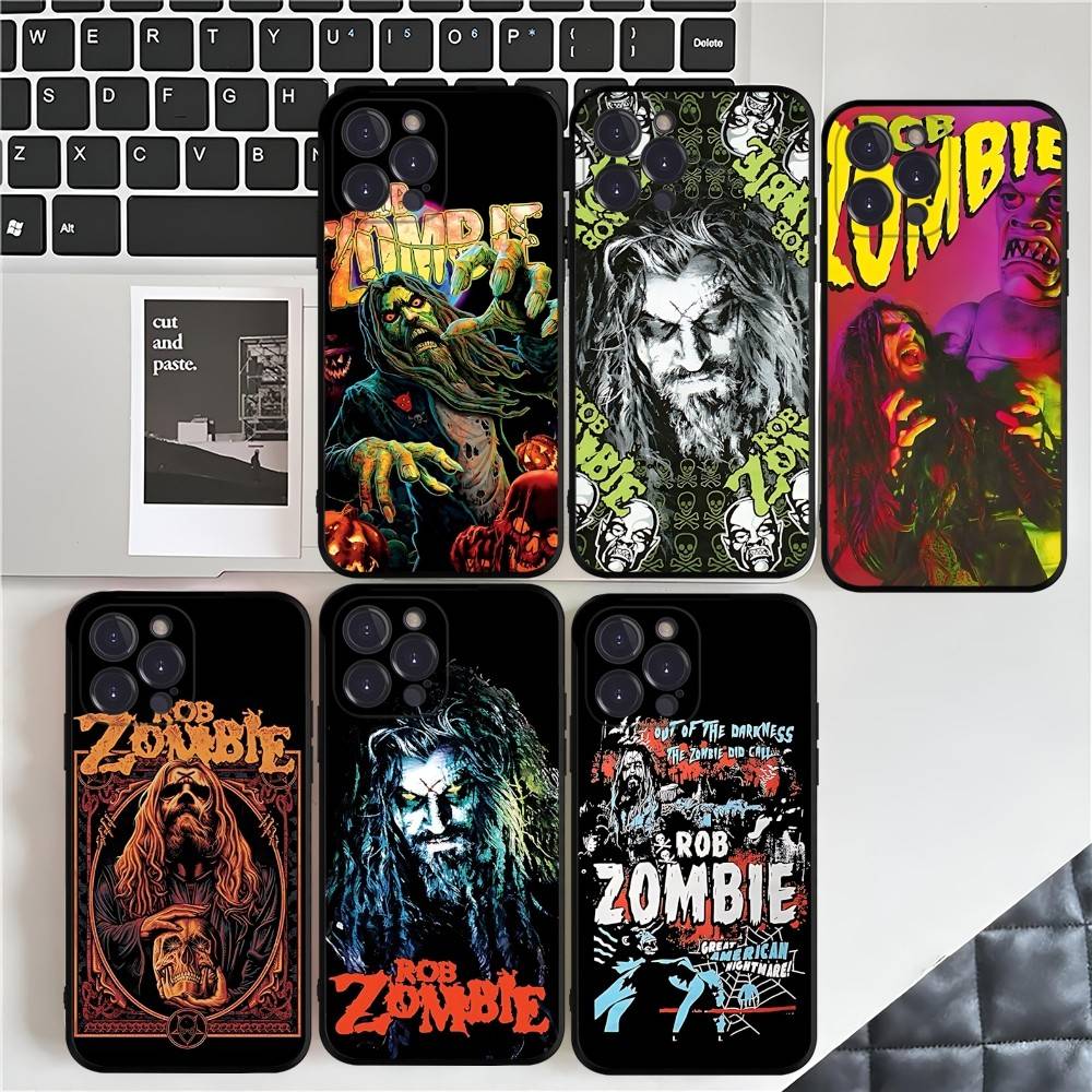 R-Rob Singer Z-Zombie Heavy Metal Band Phone Case For IPhone 17 16 15 14 13 12 11 Pro Max Plus Mini Soft Black Cover