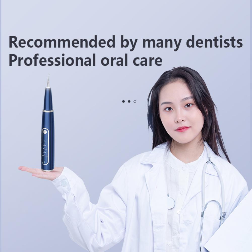 Electric Dental Scaler Plaque Calculus Removal Ultrasound Vibration IPX6 Waterproof 5-Speed Adjustment Oral Teeth Cleaning Tool