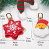 Christmas Theme Coin Purse Pendant Keychain Snowflake Charm Pendant Keyring Jewelry For Girl Women Gift Bag Decoration