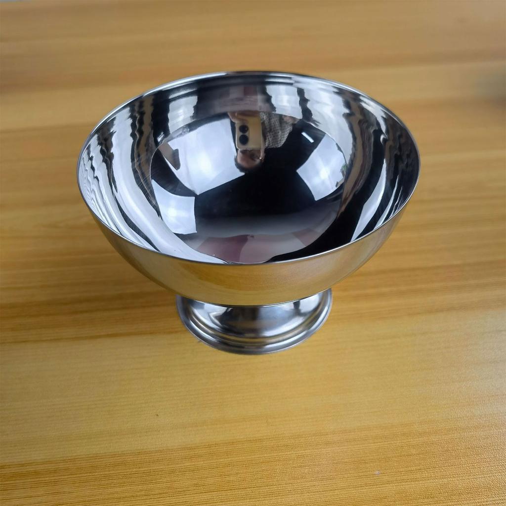 VersatileIce Cream Cups Salad Bowl Stainless Steel Bowl Dessert Fruit Plate Snack Dishes Durable Bowls for Parties