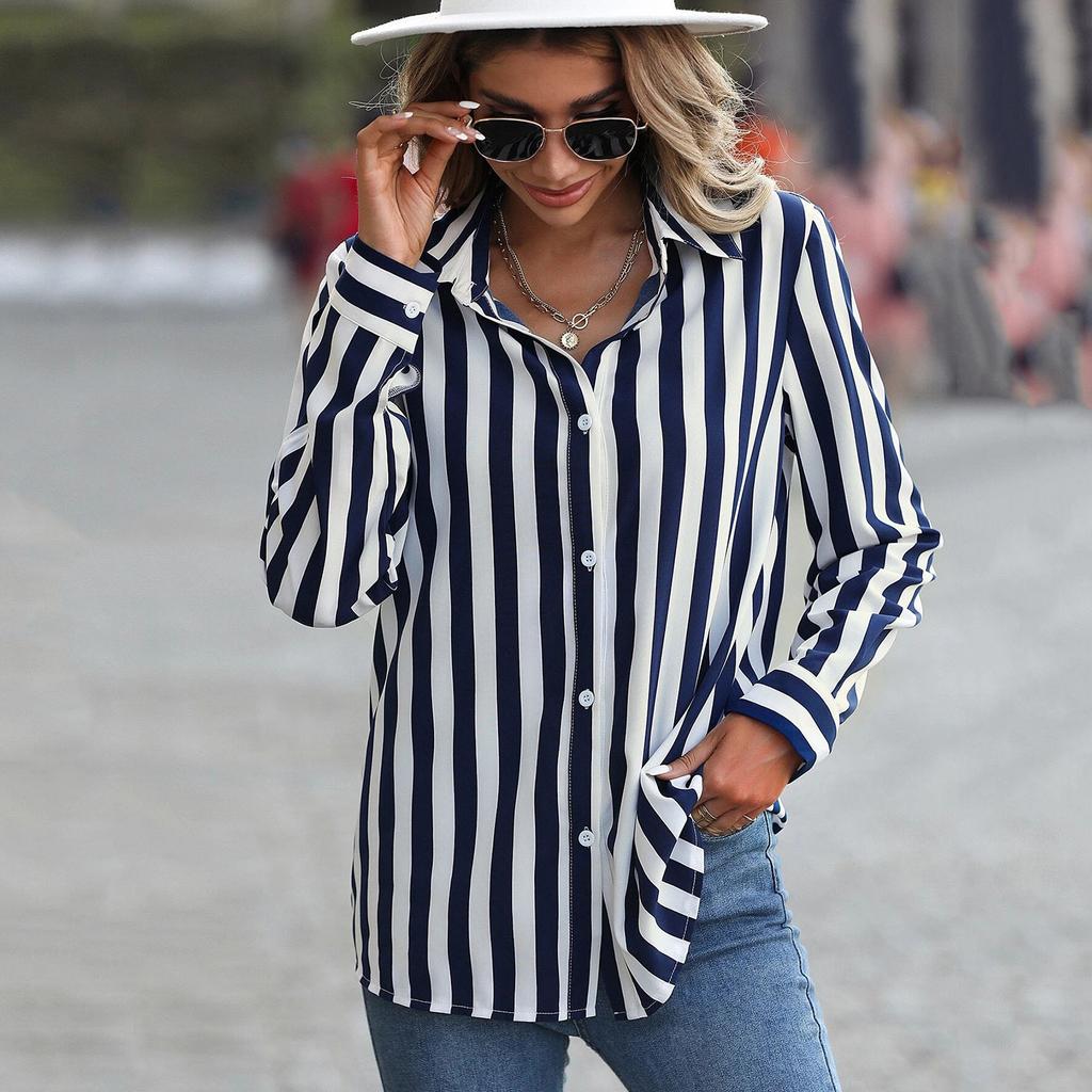 Camicia da Donna in Lino Casual Bottoni Manica Lunga Top da Donna Camicia di Jeans da Donna Adatta per Top da Donna Taglia 14