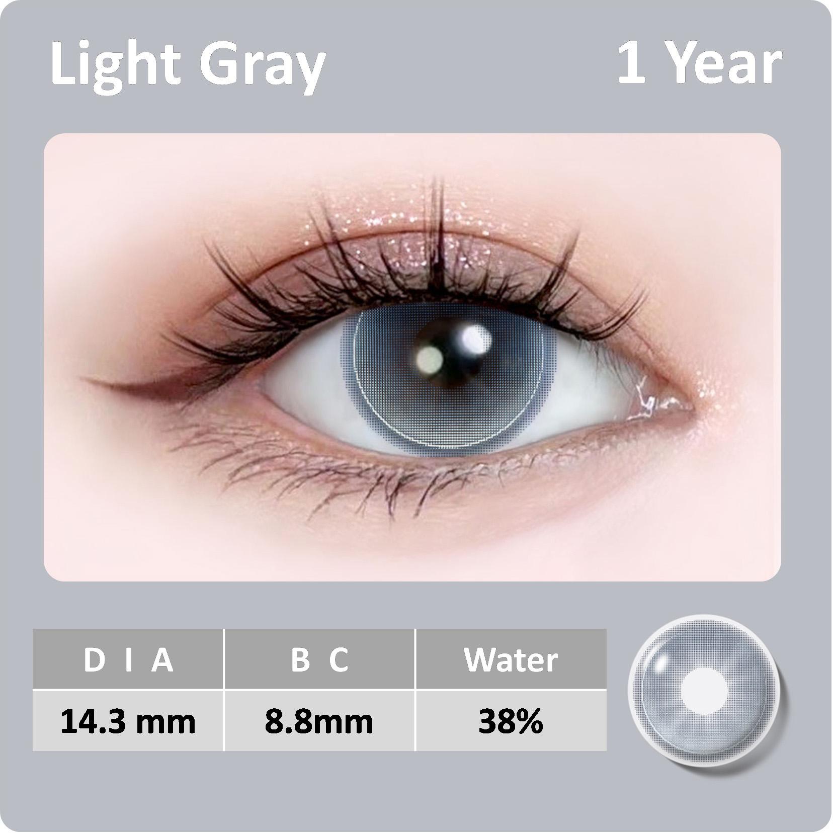 

Сине-зеленый цвет 14,2 мм Модные мягкие косметические цветные контактные линзы для женщин 0 светло-серый