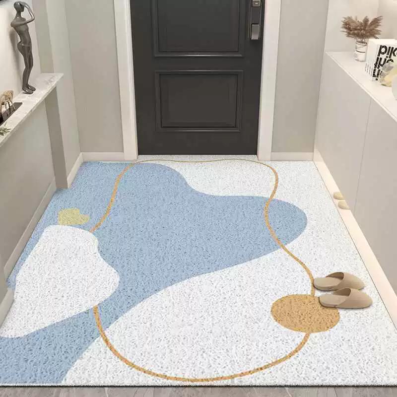 Washable  PVC Door Mat Non-Slip Dirt Resistant Extra Large Entrance Rug for Hallway Home Decor