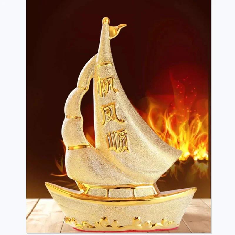 Heimdekorationszubehör Ornament Segelboot Wohnzimmer Schreibtischdekoration Ladeneröffnungsgeschenke Keramikhandwerk
