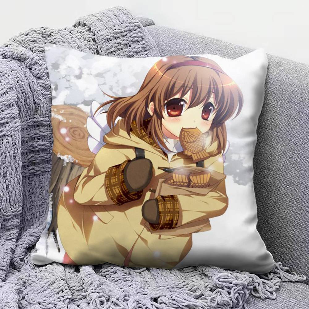 Kanon Game Anime Girl  Pillow Covers Home Sofa Cushion Covers and Aecorative Custom