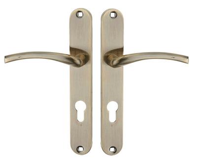 Door Handle On a Long Plate Agra Patina Insert