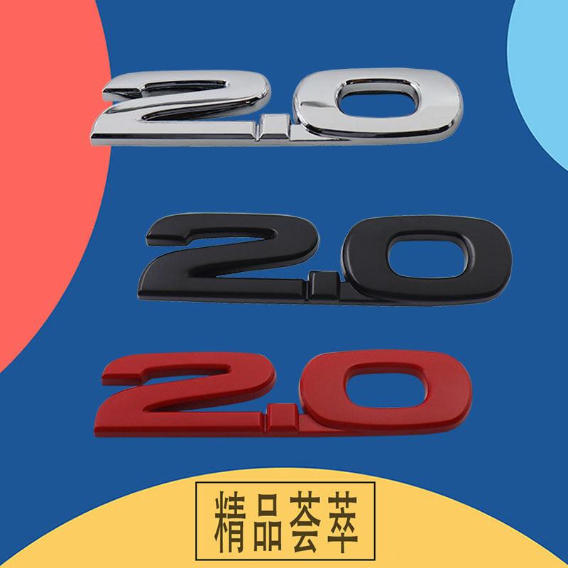 3D 2.0 for Car Fender Side Trunk Nameplate Decal Emblem Badge Sticker