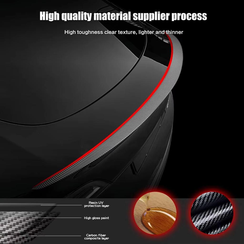 For Tesla Model 3 Highland 2026 Model Y 2024 Real Carbon Fiber Spoiler 2020-2025,Trunk Lid Wing,Car Exterior Styling