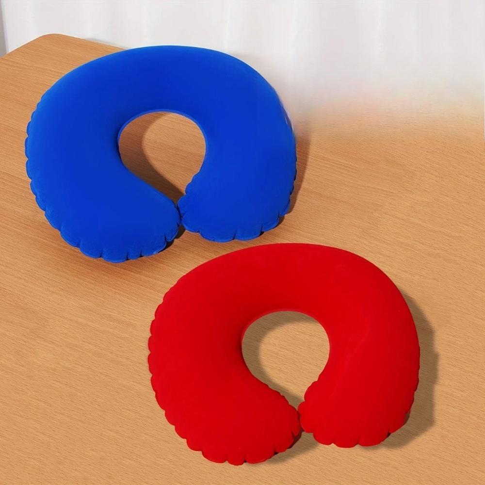 Inflatable U-shaped Pillow, Portable Folding Neck Pillow for Travel, Suitable for Travel