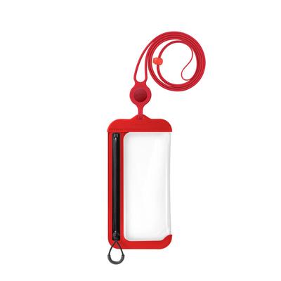 Knochen-Crossbody Wasserdichte Handy-Hülle IPX8 Wasserdicht mit Seitenfach Passt für Smartphones von 4 bis Zoll Bag2 Zertifiziert, Reißverschluss, 7.2 (rot)