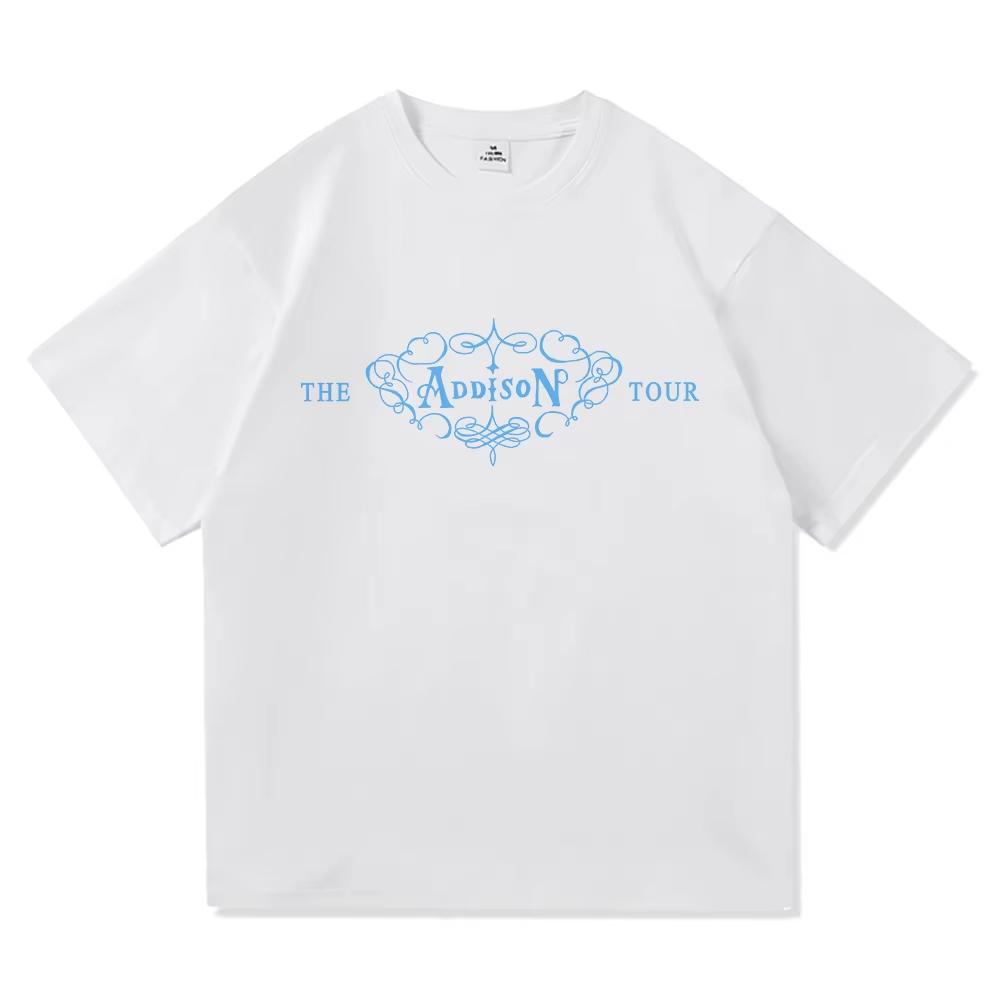 2025 The Addison Tour 2025 TShirt Addison Rae Retro UnisexWomen Clothing Retro Harajuku High Quality Clothes Vintage Cotton TShirt S