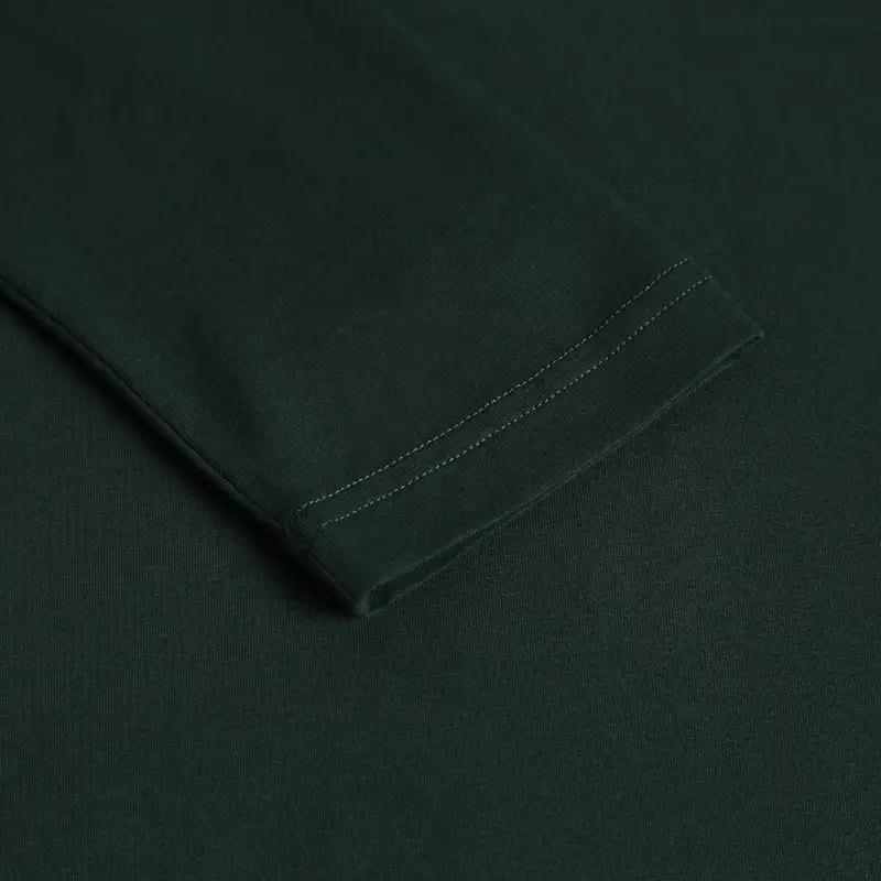 Emporio Armani EA7 Letter Print Crew Neck Long Sleeve T-Shirt Men Tops Military-Green 6LPT64-PJ03Z-1860