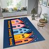 3D Home Sweet Home Rug Colorful Little House Entryway Doormat Front Door Rugs Non Slip Soft Easy Clean Durable Warm Decor Carpet