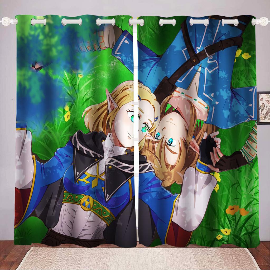 The Legend Of Zelda Heimdeko Wohnzimmer Schlafzimmer Vorhänge für Verdunkelungsvorhänge Spiel Küchenzubehör Weihnachtsgeschenke