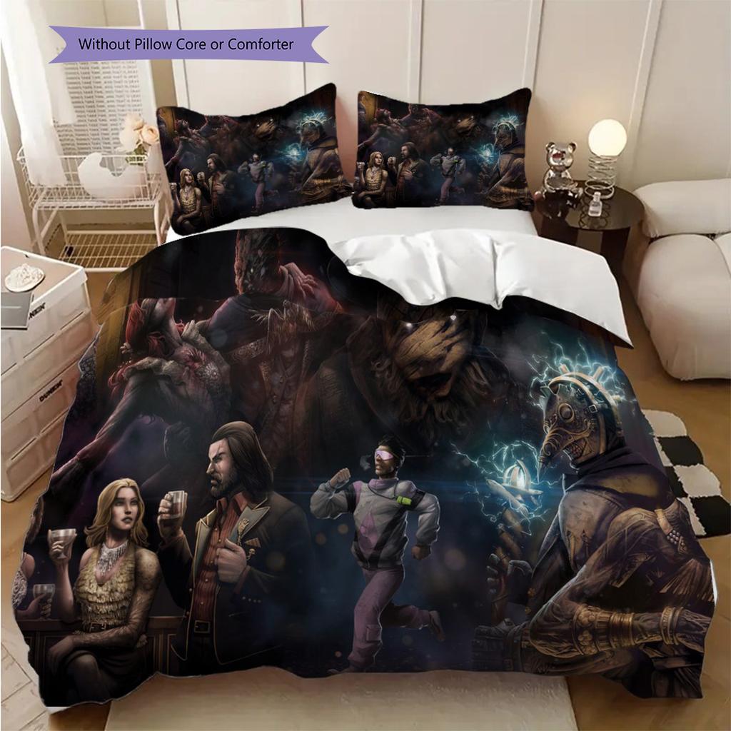 Chainsaw Horror Bedding (1 * duvet cover + 2 * pillowcase, without core) 2D Flat Soft and comfortable Bedding set Christmas birthday gift
