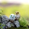 4pcs Barefoot Owl Moss Micro Landscape, Creative Green Plant Decoration Ornaments, Fresh Gifts For Friends