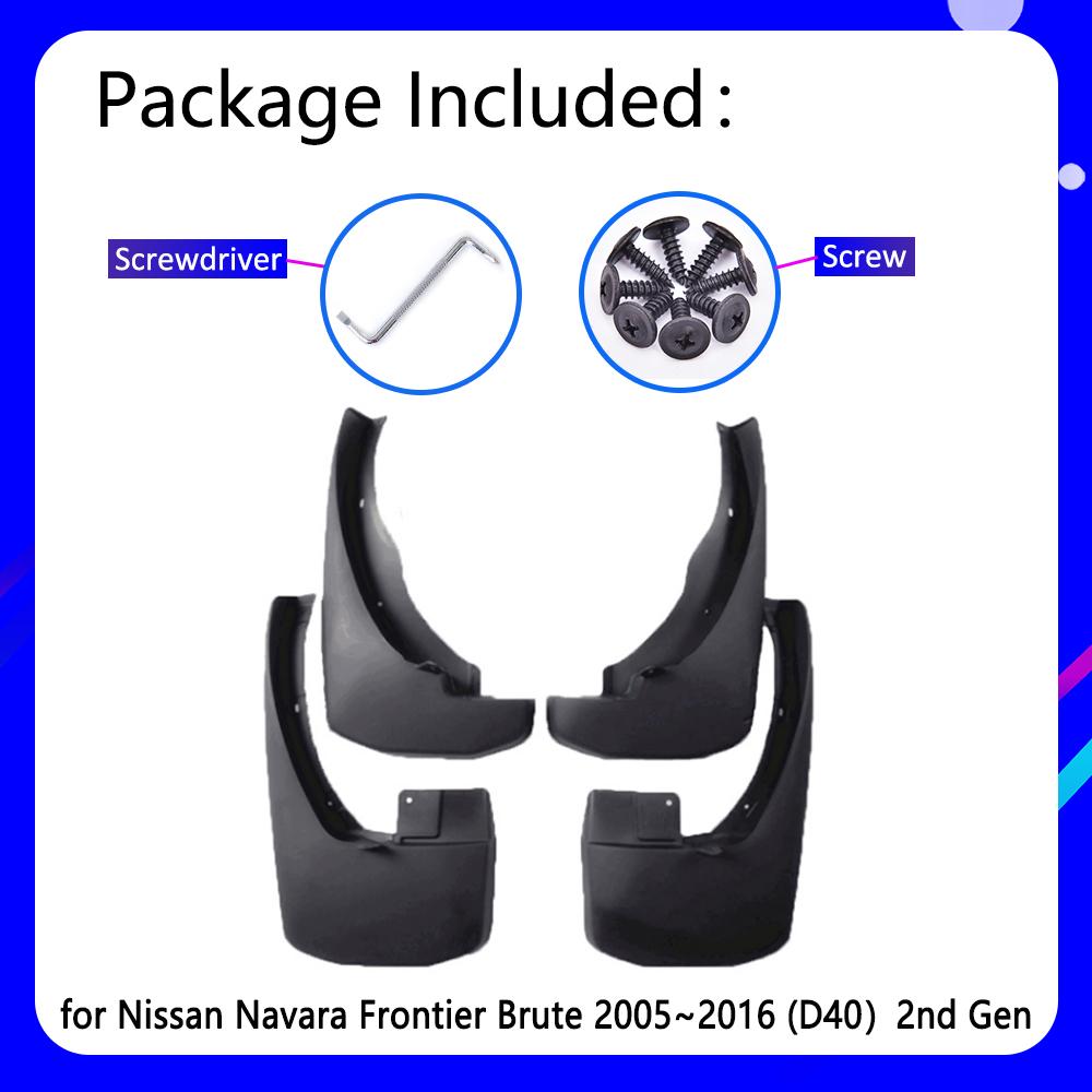 Mudguards Fit for Nissan Navara Frontier Brute D40 2005~2016 2014 2015 Car Accessories Mudflap Fender Auto Replacement