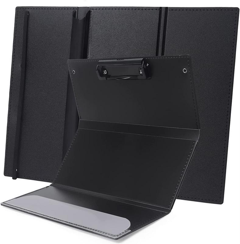 Nurse Folding Clipboard Portable Nurse Clip Boards 24.1CM Multifunctional Black Clipboard With Quick Reference Sheet Writing Pad