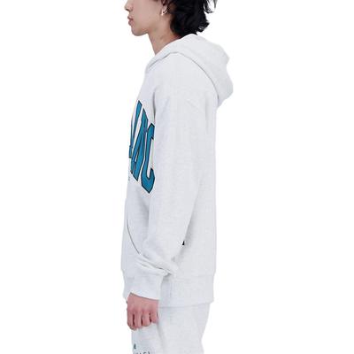 New Balance Sweatshirts Unisex Gray Hooded Moderate Regular UT31550-SAH