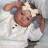 49CM Reborn Newborn Baby Dolls Levi Awake Soft Silicone Cloth Body Rebirth Doll Flexible 3D Paint Skin Visible Veins Hand Draw Hair Emulation Doll Toy