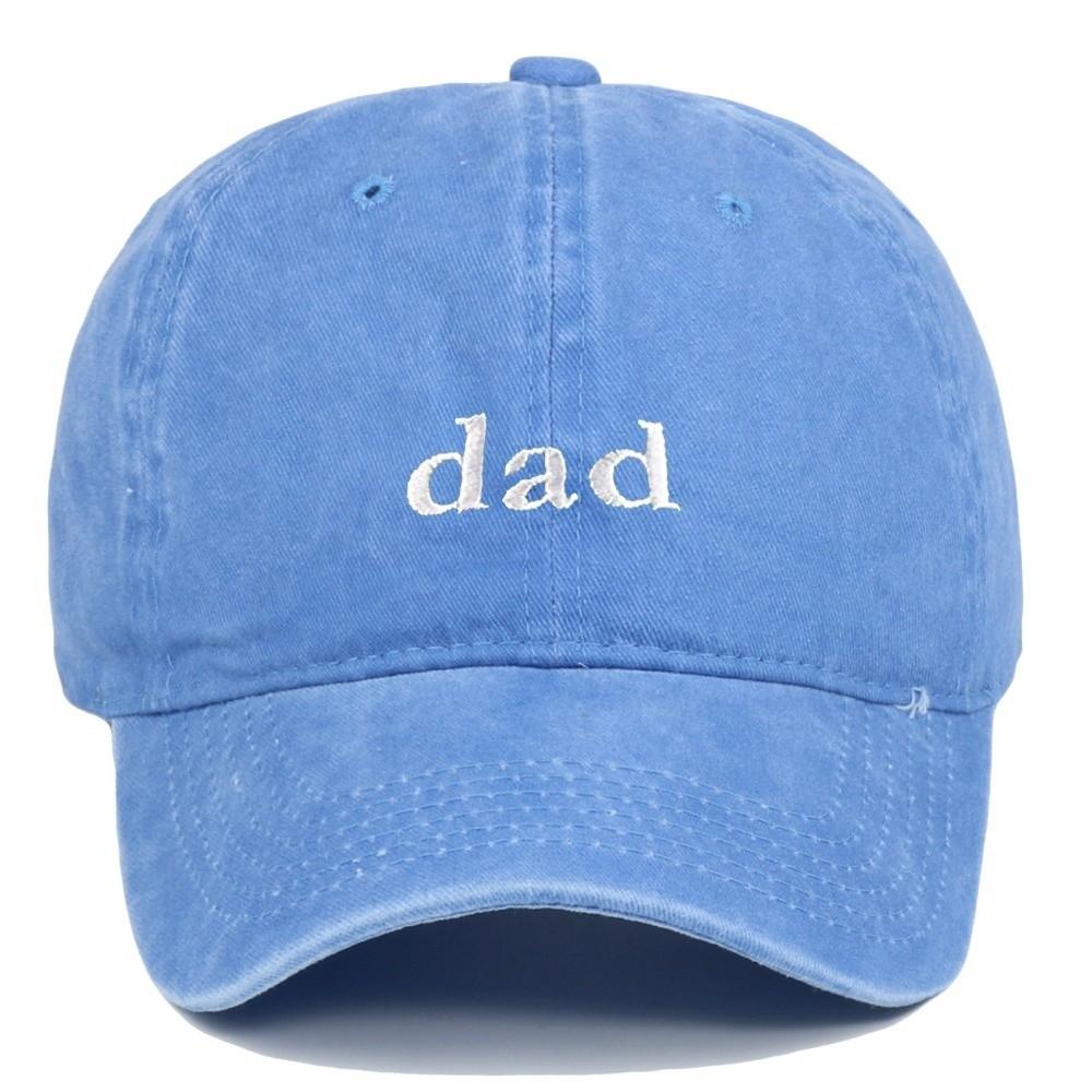Retro Dad Mom Embroidery Baseball Cap Washed Cotton Adjustable Couple Cap Sunscreen Hats For Man Women