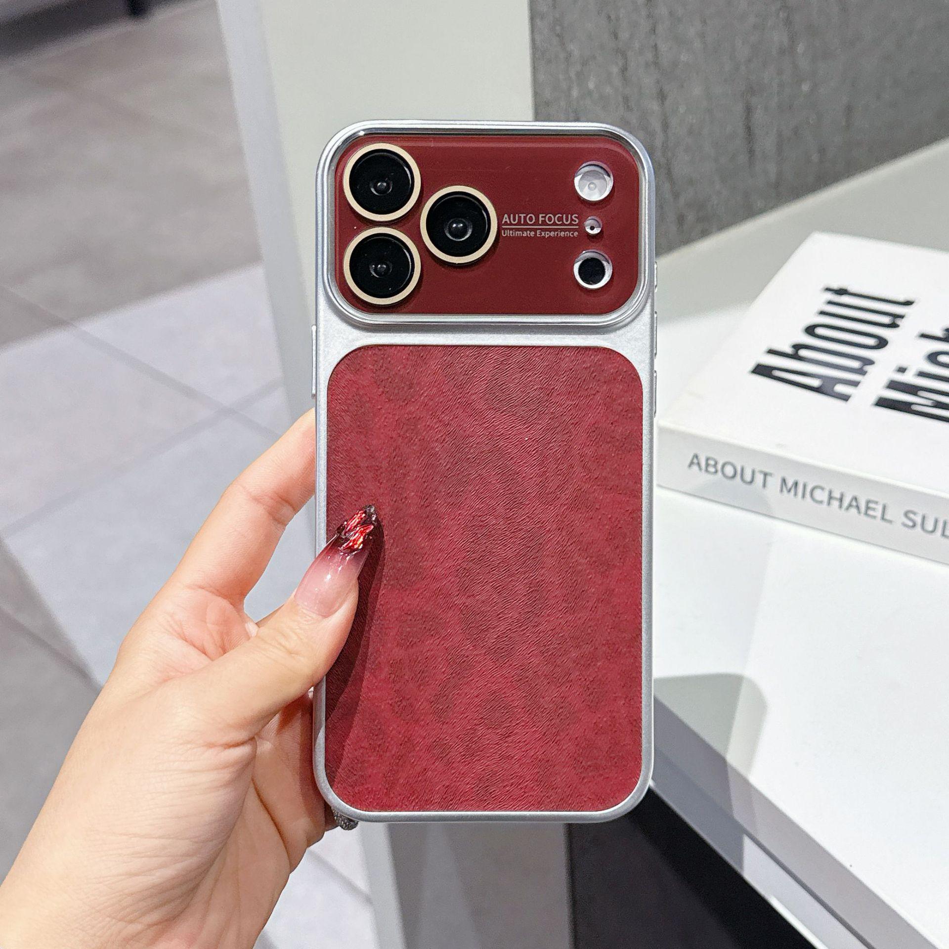 

iPhone 17 PRO MAX Leopard Print Case with Full Coverage Lens Film and Leather Texture Compatibility 17