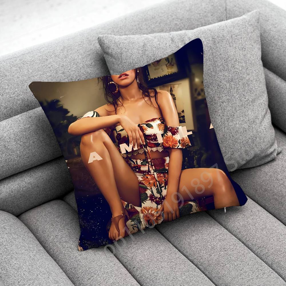 C-Camila C-Cabello Romance C XOXO Familia Throw Pillow Case For 45*45cm 40cm 55cm 50cm 30cm Square Car Pillowcase Shell