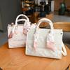 New Butterfly Embroidered Tote Bag Large Capacity Commuter Casual Style Women's Bag