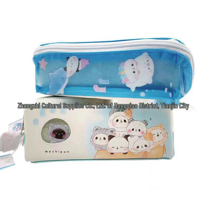 Kamio Japan Mochi Panda Large Double-Open Pencil Case - Limited Edition Single Zipper - Mochi Panda Collection 220410