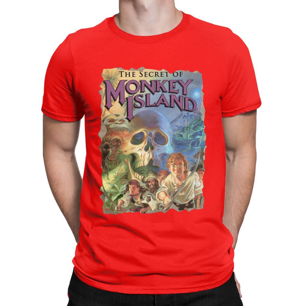 Creative The Secret Of Monkey Island T-Shirt Men Crew Neck 100% Cotton T Shirts Short Sleeve Tees 6XL Clothes