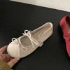 French evening wind Mary Jane shoes shoes soft sole single shoes ballet shoes early spring flat shoes women's shoes skirt with bow