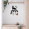 Bohemian Style Metal Cat Key Hook Wall Mount Key Holder Organizer For Home Office Decor